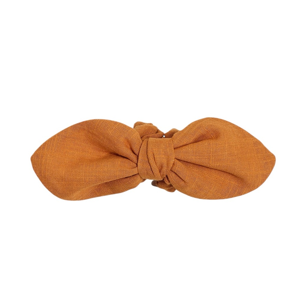 Madewell Bow Claw Hair Clip Ochre Fresco Cotton Hair Accessory NWT
